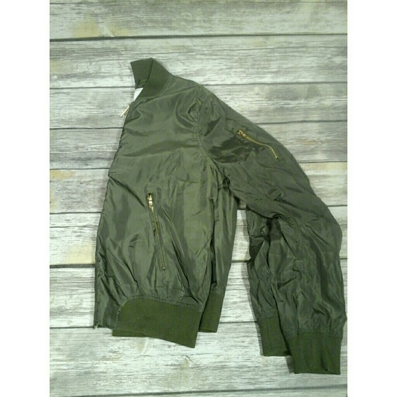 Olive Classic Bomber Jacket - Picture 7 of 7
